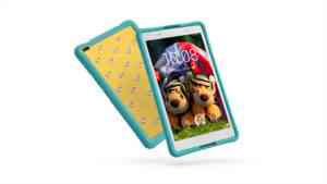 05 TAB4 8inch HD with Kids Bumper Blue Hero Front facing right White