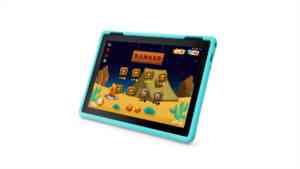 09 Tab4 HD 10inch with Kids Bumper Blue Hero Front facing left Wifi Black