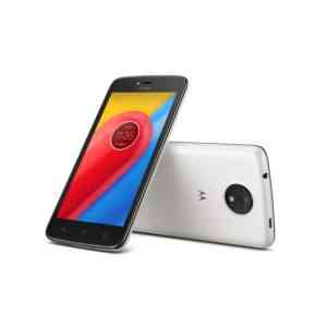 Moto C Pearl White Front Back