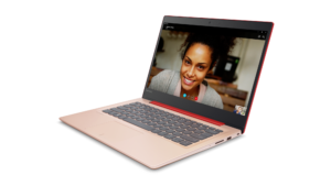 01 Ideapad 320S 14inch Hero Front facing left Skype screen fill Coral Red