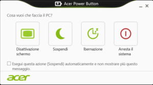 acer power button