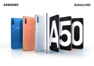 06 Galaxy A50 Product KV combo bluecoralwhite 2P