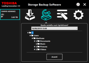 tohiba storage backup storage 14