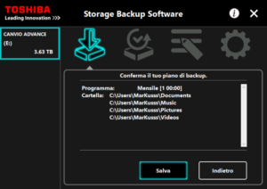 tohiba storage backup storage 8