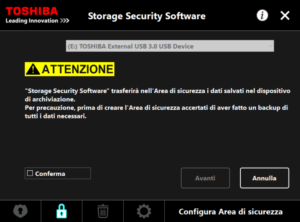 tohiba storage security software 7