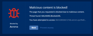 Malicious content blocked