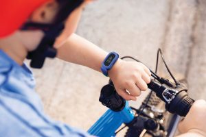 Fitbit Ace 3 Lifestyle Cosmic Blue Sidewalk Boy with Bike 061 Clock Rocket