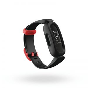 Fitbit Ace 3 Render 3QTR Core Black Sport Red Clock Default Shadow