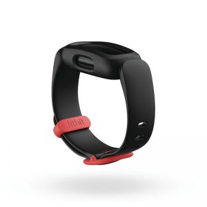 Fitbit Ace 3 Render Dramatic Core Black Sport Red Blank Shadow