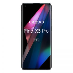 OPPO Find X3 Pro GlossBlack Front ConLogo
