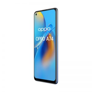 OPPO A74 Midnight Blue 45frontright