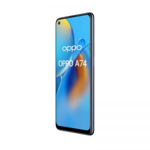 OPPO A74 Prism Black 45frontright