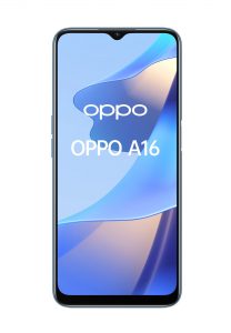 OPPO A16 Pearl Blue Front Con Logo