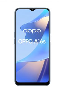 OPPO A16s Pearl Blue Front Con Logo