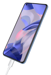 Xiaomi 11 Lite 5G NE Bubblegum Blue Charging