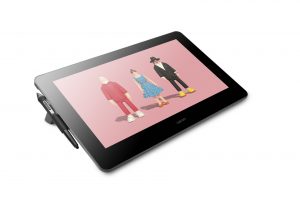 Cintiq Pro 3 4 View left with foldable legs Pen in holder 837