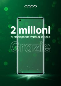 OPPO 2 mln di smartphone venduti in Italia