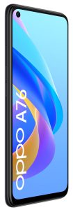 OPPO A76 product images Glowing Black front45left RGB