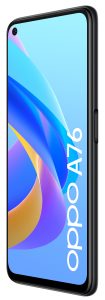 OPPO A76 product images Glowing Black front45right RGB