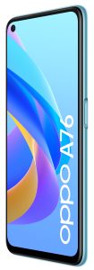 OPPO A76 product images Glowing Blue front45right RGB