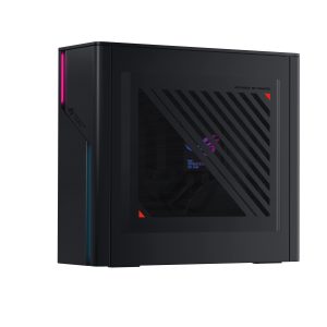 ROG G22CH desktop liquid cooling version from right angle with metal side panel