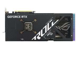 Rear view of the ROG Strix GeForce RTX 4070TI graphics card
