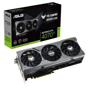 TUF Gaming GeForce RTX 4070 Ti packaging and graphics card