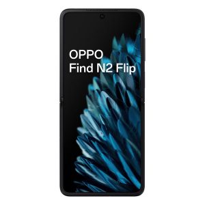 OPPO Find N2 Flip Astral Black FrontOpen logo