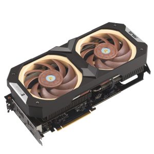 ASUS NOCTUA GeForce RTX 4080 graphics card front angled view 1