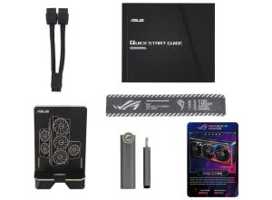 ROG STRIX RTX 4070 Accessory graphics card holder velcro hook andloopthank you card and adapter