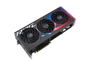 ROG Strix GeForce RTX 4070 graphics card front angled view
