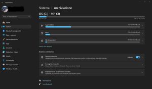 impostazioni archiviazione
