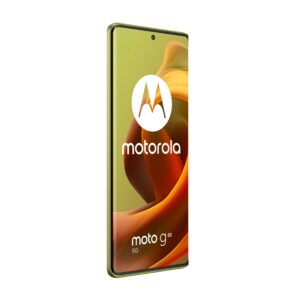 2024 moto g85 5G Basic pack Olivine Dyn Frontside Left