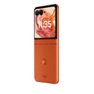 motorola razr 50 razr Spritz Orange BackSide Left Open