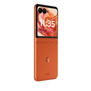 motorola razr 50 razr Spritz Orange BackSide Right Open