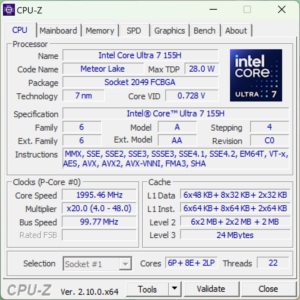 CPU Z 1