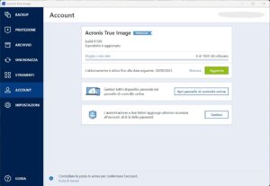 Acronis True Image 18 Account