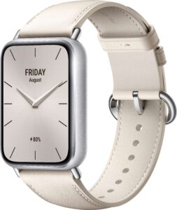 Xiaomi Smart Band 9 Pro white leather wallpaper 45front