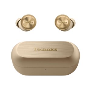 EAH AZ100 Front Earbuds Out Case Closed N Champagne Gold