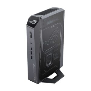 ROG NUC 2025 stand front right with power off