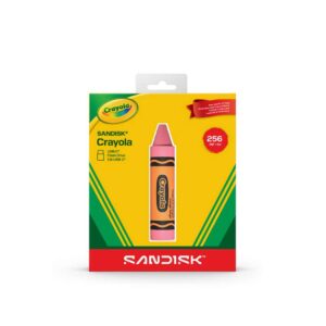 SNDK Crayola USB Mango Tango 256GB Front LR