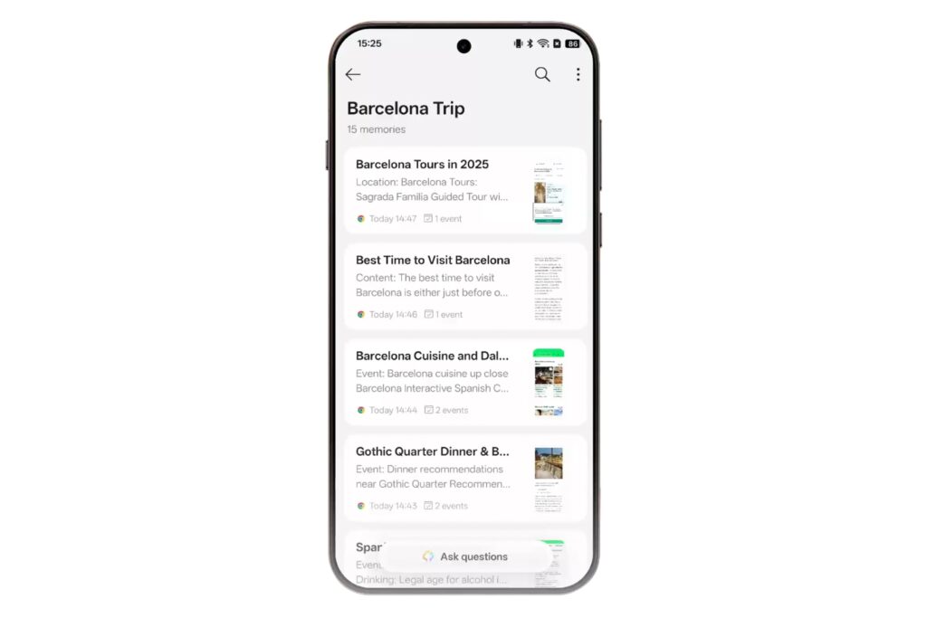 ColorOS 16 migliora l'esperienza con l'AI 7 AI Mind Space
