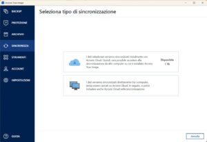Acronis True Image 25 25 Sincornizza 2