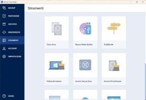 Acronis True Image 25 26 Strumenti 1A