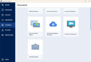 Acronis True Image 25 26 Strumenti 1B