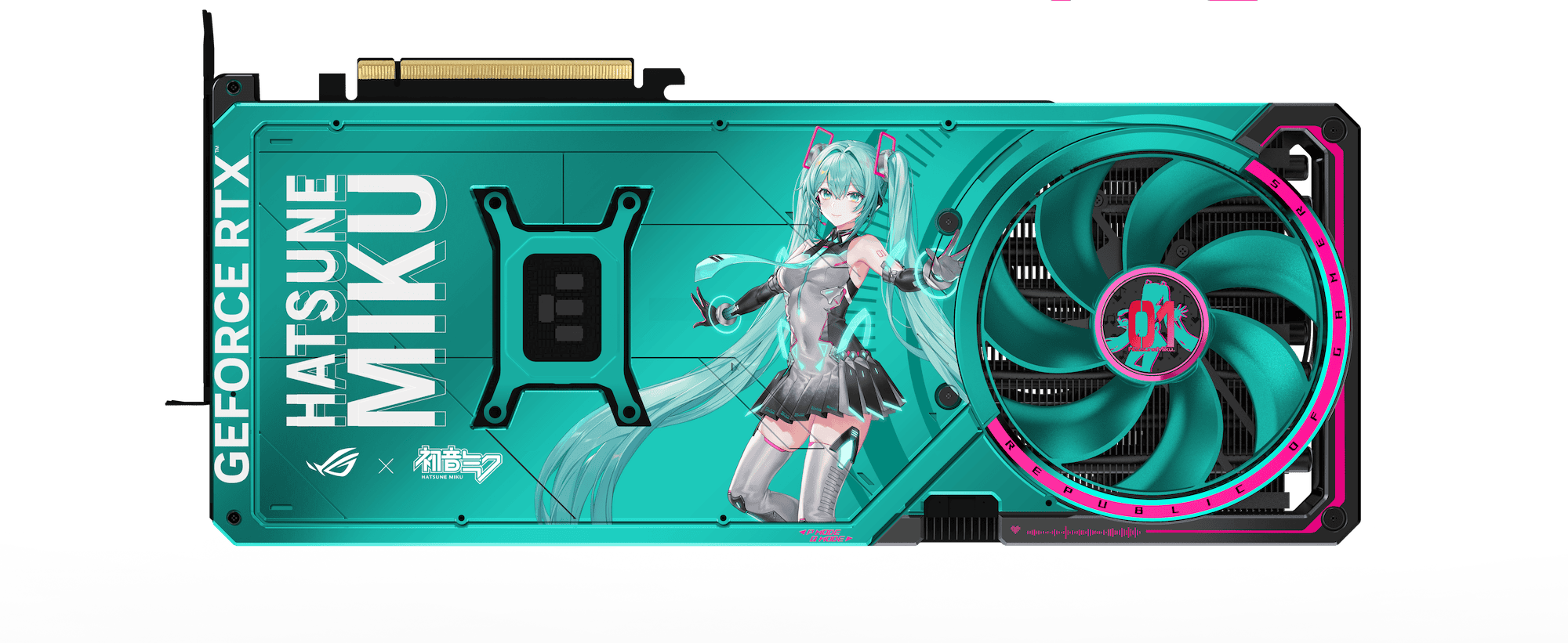 ROG ASTRAL RTX5080 O16G HATSUNE MIKU EDITION rear