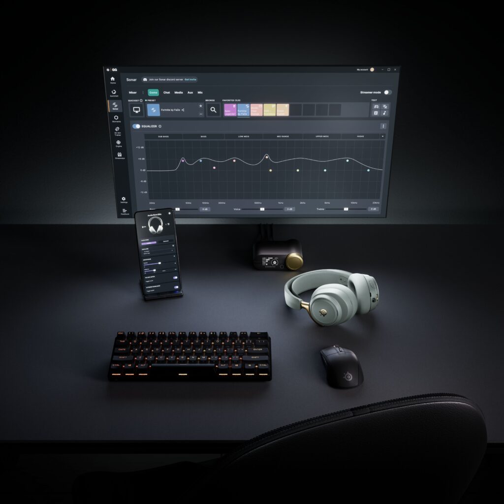 Sotto l'Albero vince chi gioca: le proposte di Natale di SteelSeries per il gaming 45 Sage Gold arctis nova elite real time audio control