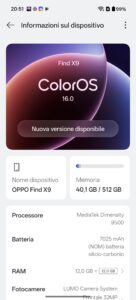 Recensione OPPO Find X9: potenza e autonomia senza ingombro 112 Screenshot 2025 12 18 20 51 17 13 fc704e6b13c4fb26bf5e411f75da84f2