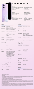 vivo V70 FE Factsheet EU Version