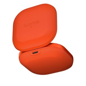 Suunto presenta Spark, cuffie open-ear a conduzione aerea: leggere e smart, offrono suono immersivo mantenendo la consapevolezza ambientale 12 Suunto Spark Coral Orange SS051357000 Case back side